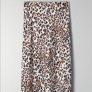 Aritzia Babaton Leopard Slip Skirt